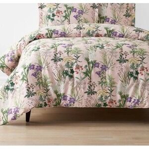 The Company Store Timeless Garden Blush Comforter Queen Size Botanical Floral